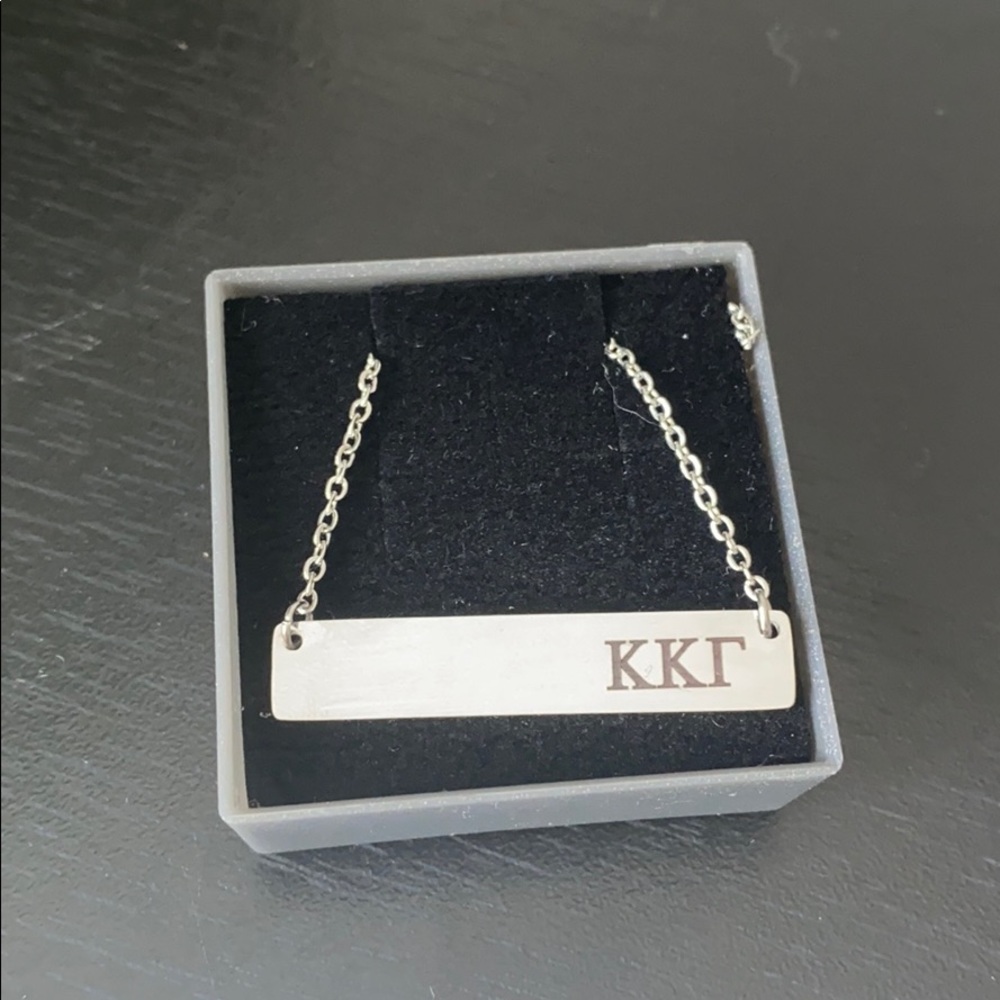 KKG sterling silver bar necklace